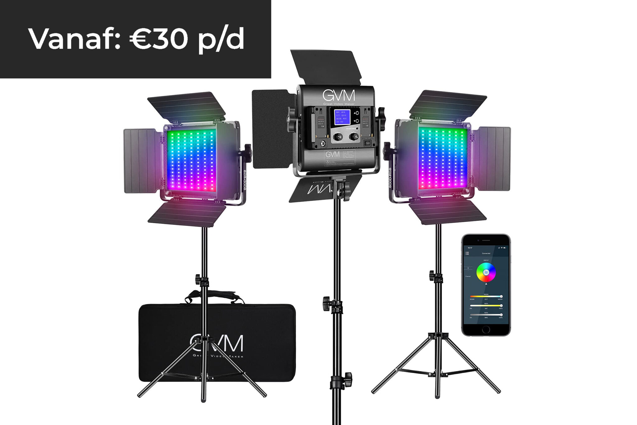 GVM 800D RGB panel x3